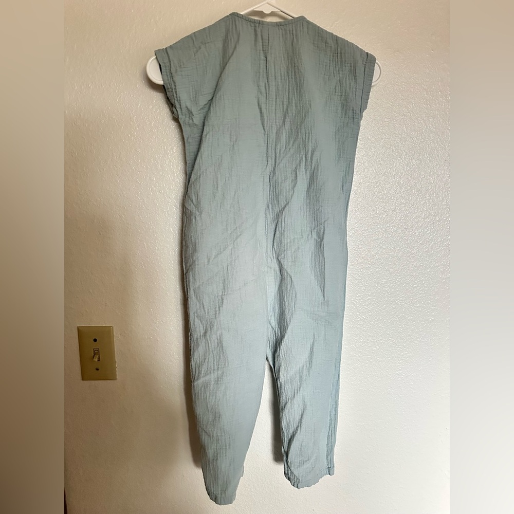 Open Edit organic cotton jumpsuit. Size 6. Powder blue - Picture 2 of 5